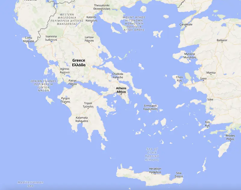 Greece charter region map